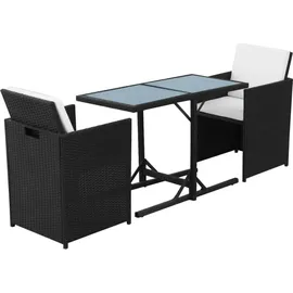 vidaXL Bistro-Set 3-tlg. Schwarz