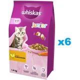 Whiskas Junior Trockenfutter Huhn 6 x 1,4 kg