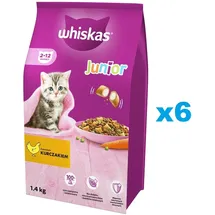 Whiskas Junior Trockenfutter Huhn 6 x 1,4 kg