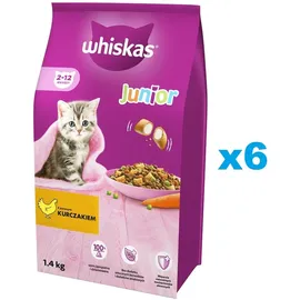 Whiskas Junior Trockenfutter Huhn 6 x 1,4 kg