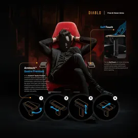 Diablo Chairs X.Eye Prime Gaming-Stuhl Rot PC