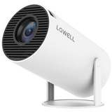 LQWELL Mini Projektor, unterstützt 5G WiFi, BT5.0 mit Android OS Mini-Beamer (8000 lm, Auto Trapezkorrektur, 220-Grad-Winkel, 130-Zoll-Display, 1280 x 720 px, für Phone/PC/Xbox, 4K Heimkino, hdmi, 2024 Upgrade) weiß