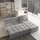 masseno Eckcouch Polyester 3-Sitzer Hellgrau