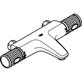 Grohe Grohtherm 1000 Performance chr, DN 15, o. S-Anschlüsse, Wandmontage