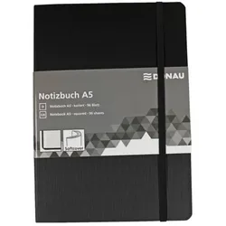 Notizbuch A5 kariert schwarz