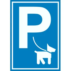Hundeparkplatz Aufkleber P Hunde A2 (420x594mm)