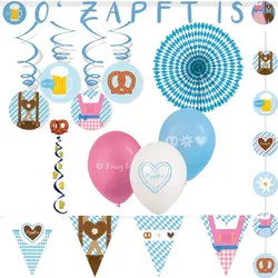 Partyset 20 tlg. Oktoberfest Deko Wiesn Dekoration Dirndl Lederhose Partyartikel
