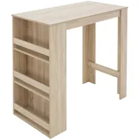 ML-Design Bartisch 117 x 106 x 57 cm Eiche Braun