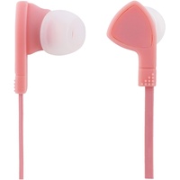 Stretaz In-Ear-Kopfhörer mit integriertem Mikrofon, Silikon-Ohrstöpsel (3 Größen im Lieferumfang enthalten, S – M – L), Lautstärkeregler, Kabel 1,2 m und Klinkenstecker 3,5 mm, Rosa