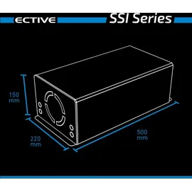Ective SSI 30 3000W 12V Sinus-Wechselrichter mit MPPT-Solarladeregler
