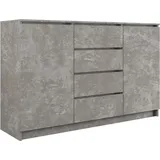 roe furniture Kommode mit 4 Schubladen 120 cm Grau