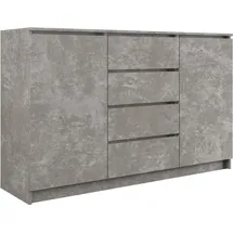 roe furniture Kommode mit 4 Schubladen 120 cm Grau