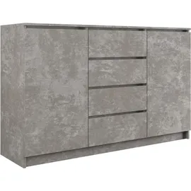 roe furniture Kommode mit 4 Schubladen 120 cm Grau