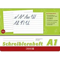 Brunnen Schreiblernheft Lineatur A1 liniert DIN A4 quer ohne Rand, 16 Blatt,