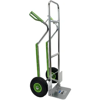 Baumarktplus Sackkarre mit Treppenrutsche 200 kg Aluminium PU Räder