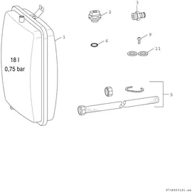 Bosch Installationszubehör EV 18 HC Membran-Ausdehnungsgefäß, 17l 7738112126