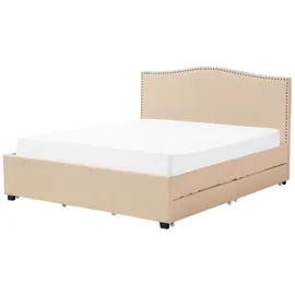 Beliani Polsterbett 180 x 200 cm Beige