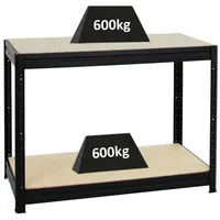 Proregal Werkbank Dino HxBxT 90x120x60cm Traglast 600kg Werktisch Arbeitstisch
