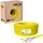 HB-Digital CAT 7a Installationskabel Verlegekabel S/FTP AWG23 LSZH Netzwerkkabel, Netzwerkstecker, (2500 cm), Premium Qualität mit Ø 7,7mm. LSZH Halogenfreies Außenmantel gelb