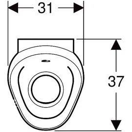 Geberit Preda Urinal für Unterputzsteuerung Zulauf hinten, weiß