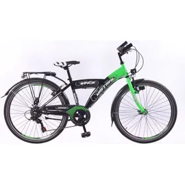 Ty-Trade 24 Zoll Kinderfahrrad Kinder City Jungen Fahrrad Rad Bike MISTRAL GRÜN - Schwarz