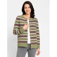 Inspirationen WITT WEIDEN Jacquardstrickjacke in schilf-bordeaux-gemustert | Gr.: 48