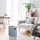 Relaxdays Sitzhocker mit Stauraum, gepolstert, Faltbarer Stoffhocker, Wohnzimmer, Flur, HxBxT: 49 x 48,5 x 27 cm, grau
