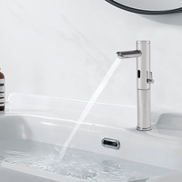Automatischer Sensor Wasserhahn Armatur Waschbecken Sensorhahn (sliber) für Bad
