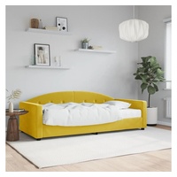 furnicato Bett Tagesbett mit Matratze Gelb 90x200 cm Samt gelb