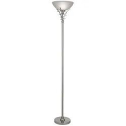 Steh Stand Lampe Leuchte Silber Flur Büro Küche Schlaf Wohn Zimmer Beleuchtung