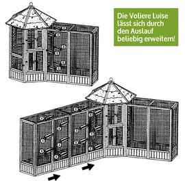 zooprinz Vogelvoliere Luise 180 x 0 x 180 cm Weiß