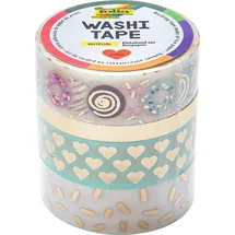 Folia Washi Tape 4er Set Hotfoil gold