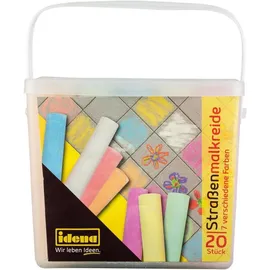 IDENA Straßenmalkreide 7 Farben 20 Stück Box