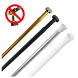 Sanilo Duschvorhangstange 90-160 cm und 120-220 cm, Duschstange Klemmstange für Duschvorhang und Gardinen, ohne bohren (Schwarz, 90-160cm)