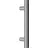 Alpertec Stoßgriff Korfu Edelstahl Silberfarben 40 x 3 cm