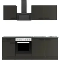 OPTIFIT Küchenzeile Madrid420 210 cm Anthrazit