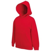 FRUIT OF THE LOOM Premium Hooded Sweat Kids UNI Kinder Kapuzen Sweatshirt, rot,