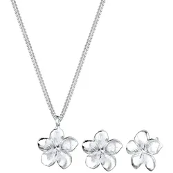 Elli Frangipani Blüte 925 Sterling Silber Schmuck-Set   Damen 
