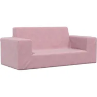 Kindersofa 2-sitzer Rosa Weich Plüsch