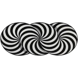 Wash+Dry Infinity Swirl 60 x 140 cm Schwarz/Weiß