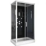 Home Deluxe Wave XL Komplettdusche 120 x 80 cm schwarz