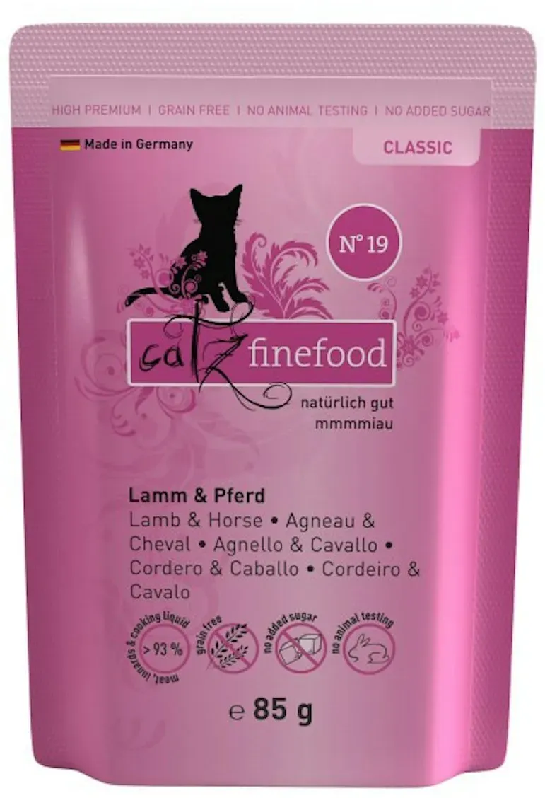 catz finefood Classic 16 x 85g Katzennassfutter No.19 Lamm & Pferd