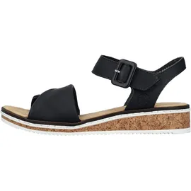Rieker Keilsandaletten Damen Schwarz 37