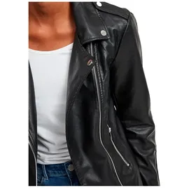 VILA Jacke in Leder-Optik Modell 'CARA', Black, S