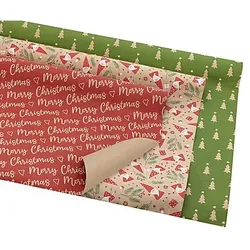 Geschenkpapier-Set "Weihnachten", aus Recycling-Kraftpapier