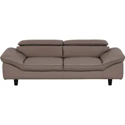 3-Sitzer HOME AFFAIRE "Pilot", grau (elephant), B:218cm T:108cm, Sofas, Big-Sofa mit Kopfteilverstellung