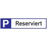 moedel - warnen-sichern-kennzeichnen Parkplatzschild Parkplatz reserviert 46 x 11 cm Weiß/Blau/Schwarz