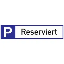moedel - warnen-sichern-kennzeichnen Parkplatzschild Parkplatz reserviert 46 x 11 cm Weiß/Blau/Schwarz