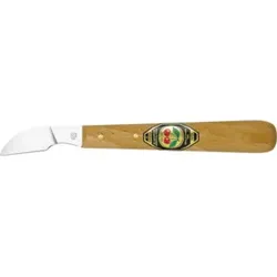 Kirschen Kerbschnitzmesser mit Holzheft mit langer schräger Schneide