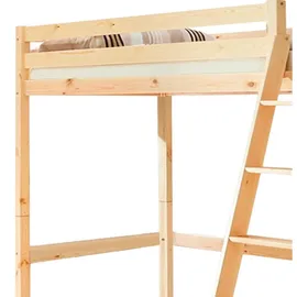 TICAA Hochbett Matthias 90 x 200 cm Kiefer massiv natur